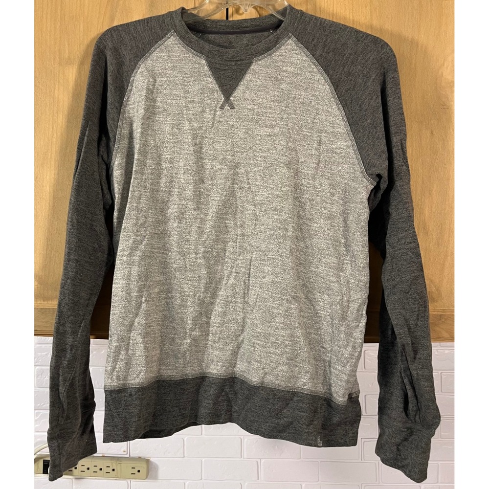 The North Face Sweatshirt Mens Medium Gray Raglan Crew Neck Long Sleeve Pullover